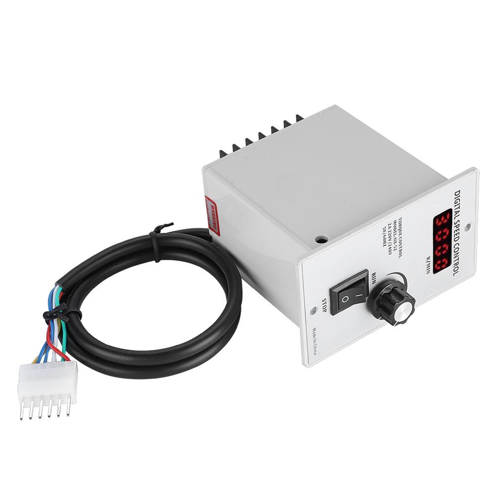 AC 220V 50Hz 15 400W Digital Adjustable Stepless Motor Speed Controller 0 1450rpm (400W)