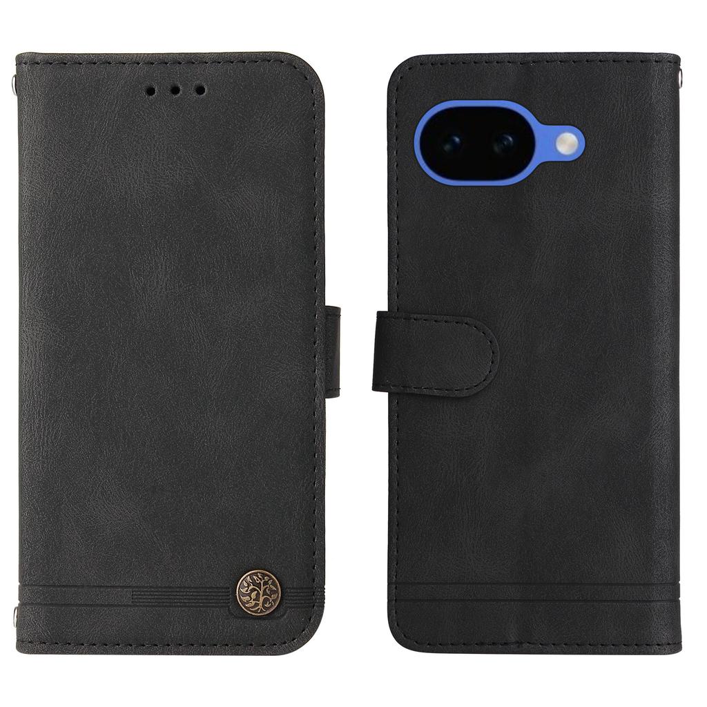 For Google Pixel 10a Leather Wallet Cases Skin Touch Phone Cover Stand with Strap