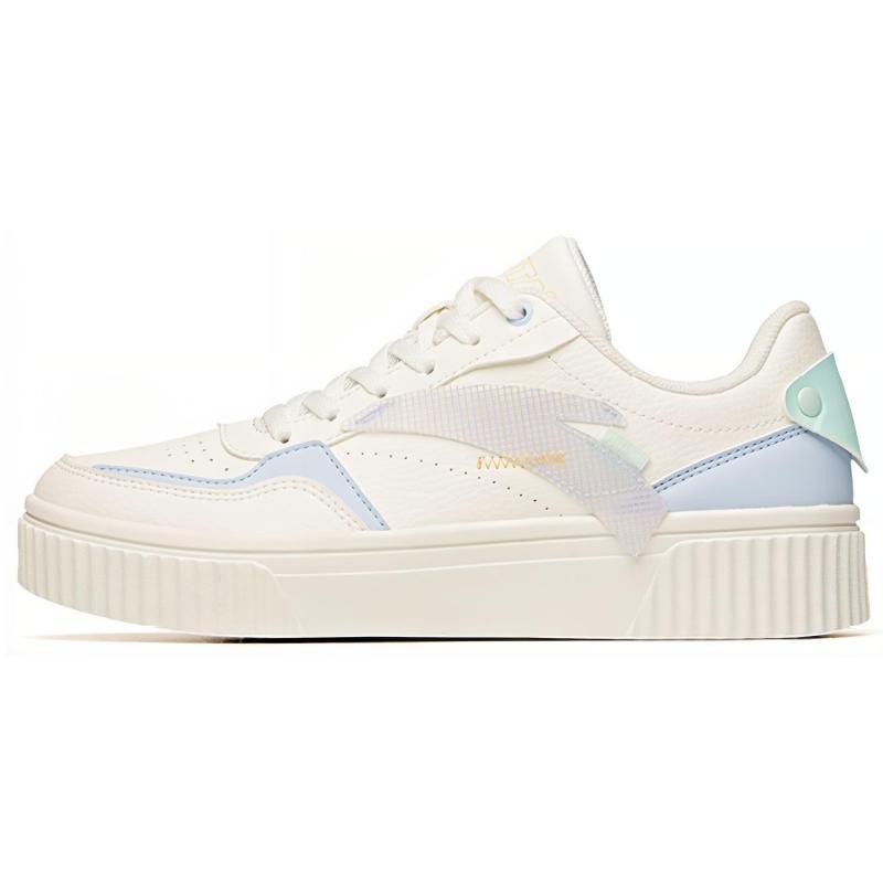 Anta Life Collection Противоскользящие Износостойкие Низкие Скейт-Кеды Женские Бело-Синие Кроссовки 922228021-2 35.5
