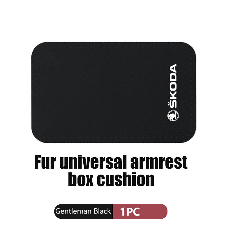 Car Armrest Box Pad Suede Auto Armrest Mat Car Accessories For Skoda Octavia Superb RAPID FABIA KAMIQ KAROQ KODIAQ YETI knfg14