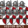 Castello Medievale Cavalieri Soldato Figure Blocchi da Costruzione Fanteria Legione Impero Guerriero Arco Spada Casco Milizia Mattoncini Giocattolo Regali