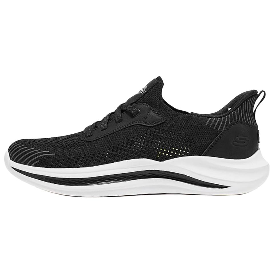 Skechers Street Wear Slip-On Shoes Comfortable Mesh Walking Shoes Casual Lifestyle Shoes Men sneaker Black 211086-BKW 39.5