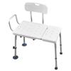 Tub Transfer Bench for Bathtub, 180 Kg Capacity Heavy Duty Shower Chair with Arm, Backrest and Curtain Slot, Height Adjustable Shower Bench Bath Seat