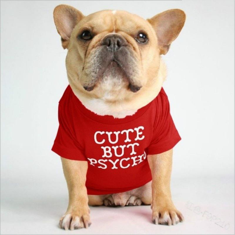 Dog Accessories Pet Vest Letter Printing Two-legged Dog Cloth Round Neck Vest