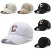 Letter Embroidery C Baseball Cap Adjustable Breathable Outdoor Protection Sun