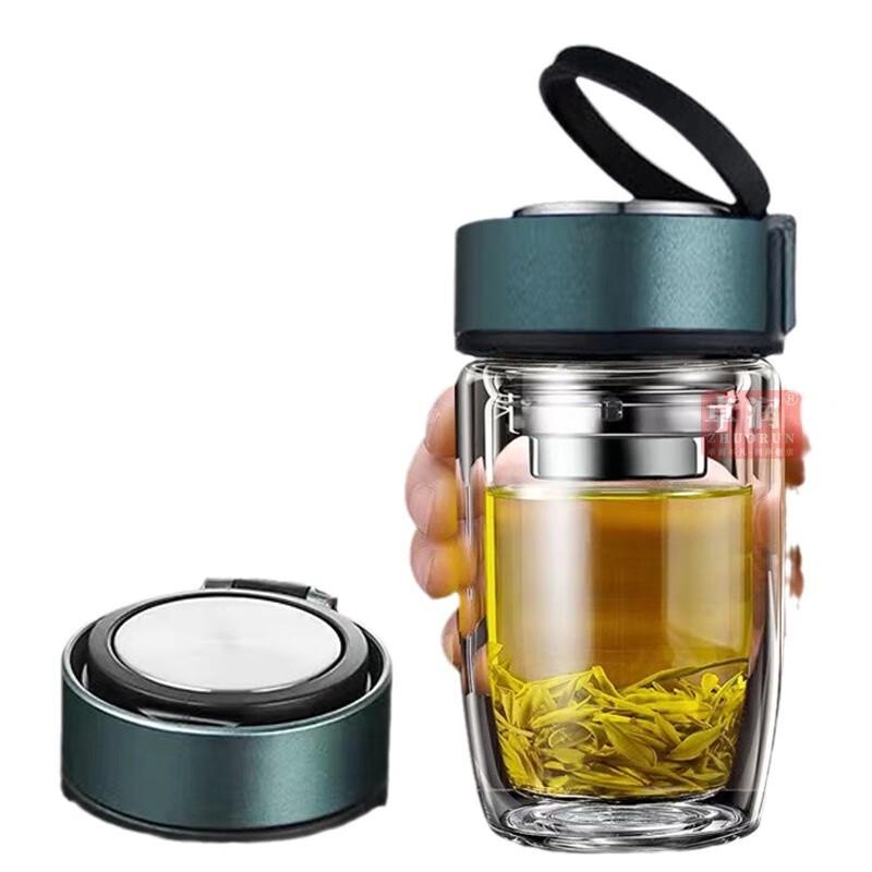 Shangqi Double-Layer Goose Egg Glass Water Bottle