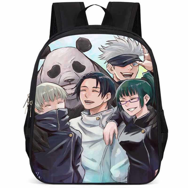 Durable Large Capacity 15 Inch Jujutsu Kaisen Backpack For Kids Lightweight Oxford Cloth School Bag