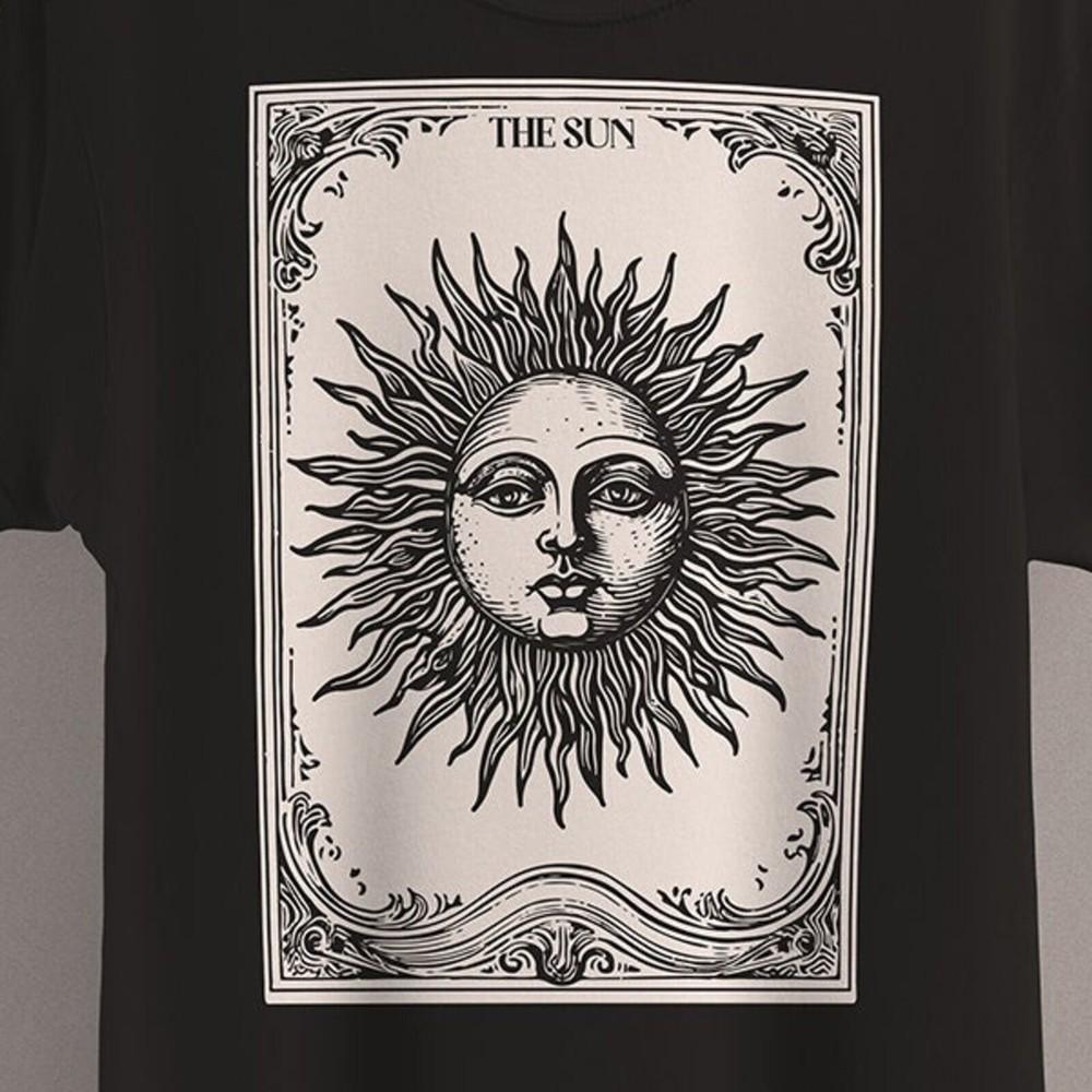 The Sun Tarot Card T-Shirt  Witchy Aesthetic Clothes  Pastel Goth Clothing  Dark Unisex T-Shirt S