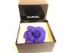 Authentic CHANEL Camelia Purple Fabric Corsage Brooch #b077  Seller refurbished