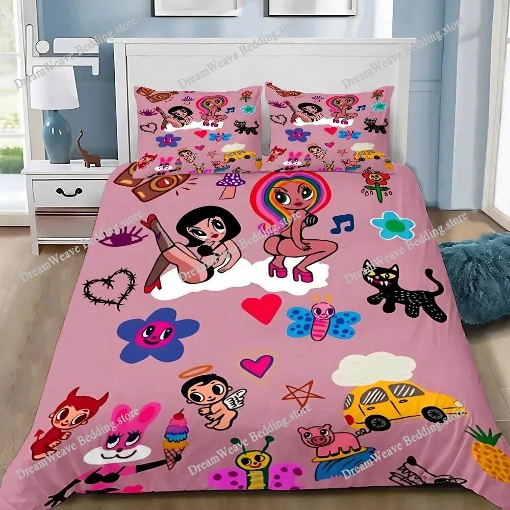 Lovely Karol G Manana Duvet Cover Pillowcase Bedding Set Adult BoyGirl Bedroom Decoration Children Gift Single Double Large Size