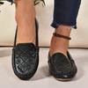 Fashion Women Flat Shoes 2024 Spring New Casual Single Shoes Large Size Round Head Loafers Flat Bottom Soft Sole Shoes Zapatos De Mujer