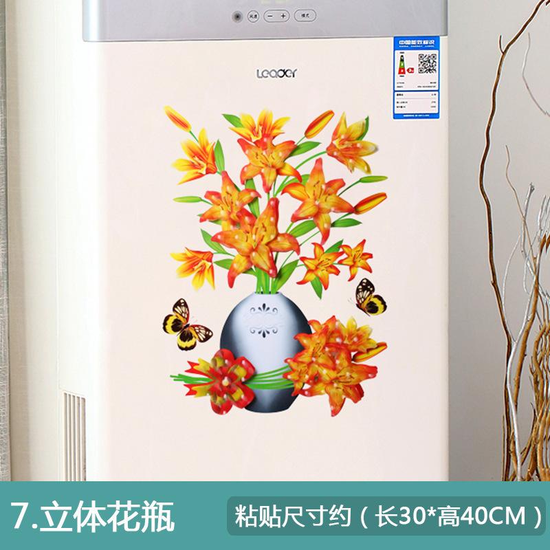 

3D Наклейки на стену Цветочные Бытовая Спальня Гостиная Ванная комната DIY Украшения Водонепроницаемый Шкаф Украшения для дома Творческий 1pc