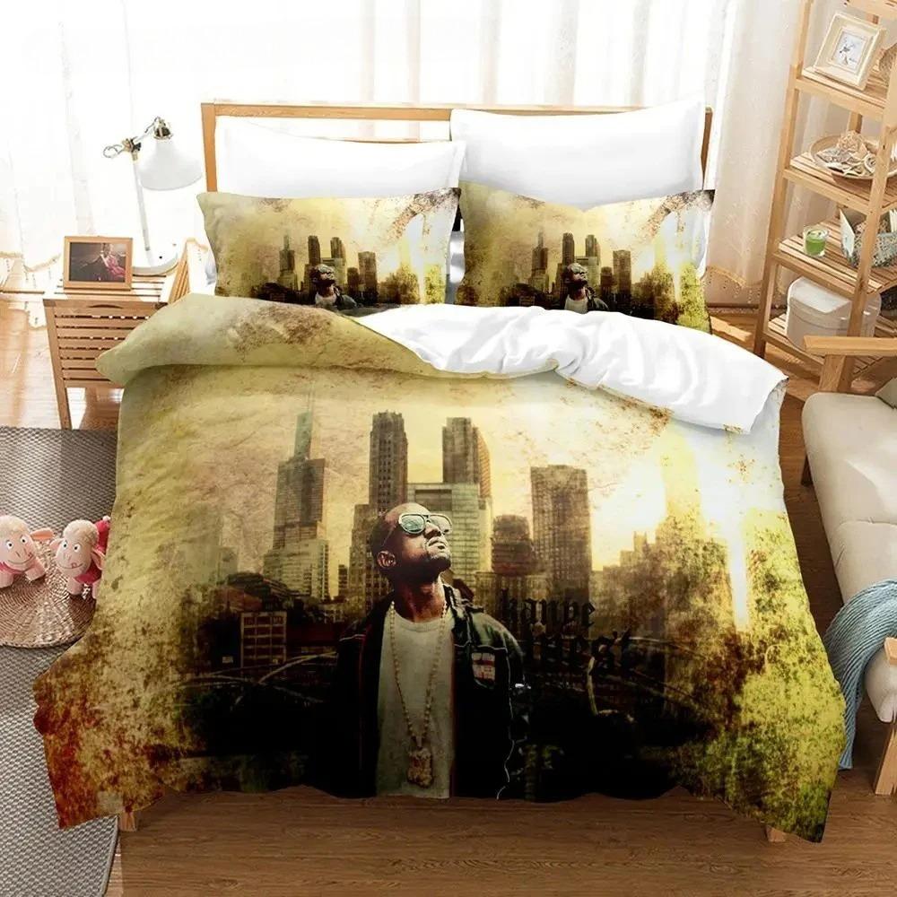 Kanye West Bedding Set Single Twin Full Queen King Size Bed Set Adult Boys Bedroom Duvet cover Sets 3D Print Anime