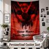 Custom Tapestry Wall Hanging, Bride of Frankenstein Personalized Name Text Home Wall Decor