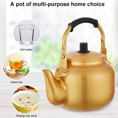 1.5L Large Capacity Wide Mouth Kettle Gas Fire Compatible Insulated Handle Kettle Camping Tea Coffee Pot Kitchen Supplies