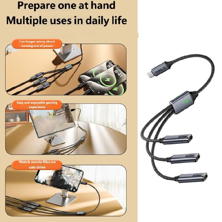USB C Data and Charging Splitter Incorporating OTG Technology for Keyboards Mouse Camera Other Device Compatibility
