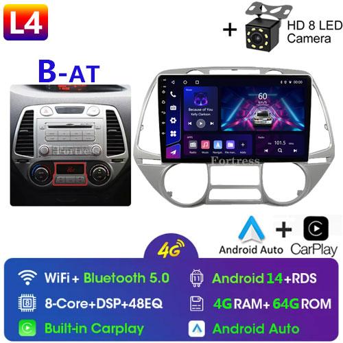 FortressFor Hyundai I20Carplay 2008 2009 2010 2011 2012 2013 2014 Car Radio GPS Navigation Stereo Android 10 No DVD Player 2 Din