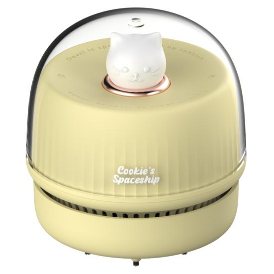 

Ручной настольный пылесос с окружающим освещением, ABS, легко носить с собой, перезаряжаемый USB-пылесос для офиса жёлтый