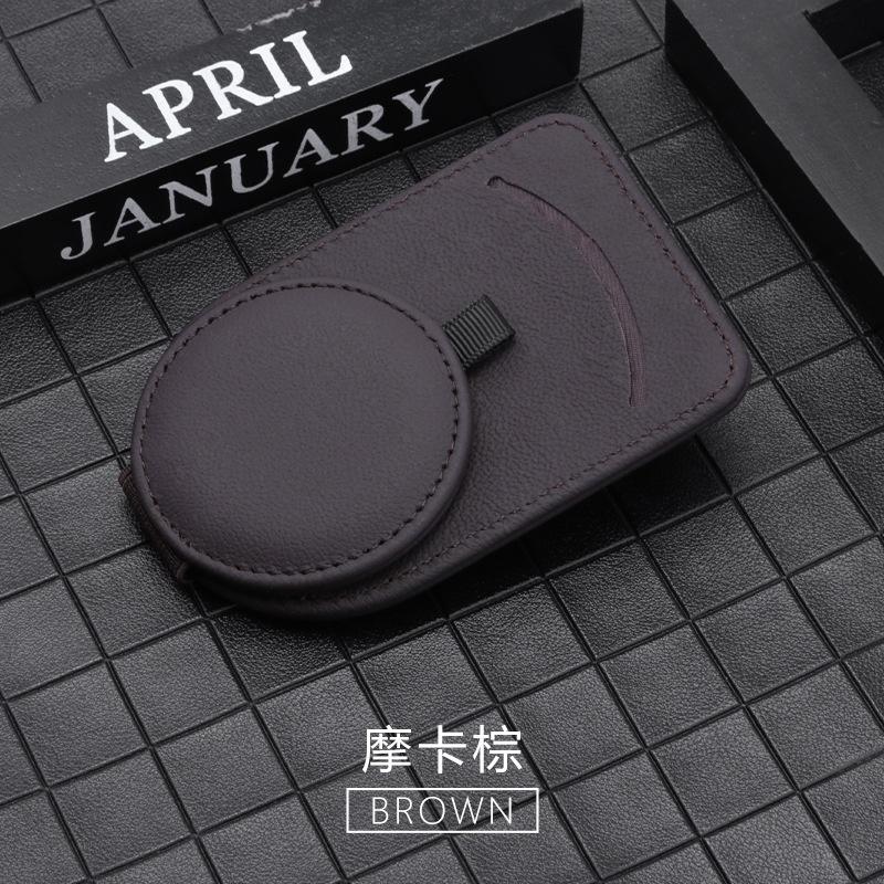 Sunglass Holder for Car Visor,Magnet Sunglasses Holder for car,Leather Car Sunglass Holder,Visor Sunglasses Clip with Storing Glasses Cards