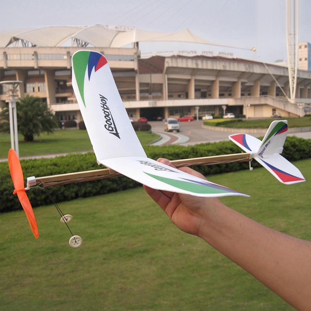 

Rubber Bands Power Hand Throw Aircraft Toy Multicolors Educational Experiment for Kids Outdoor 1pc