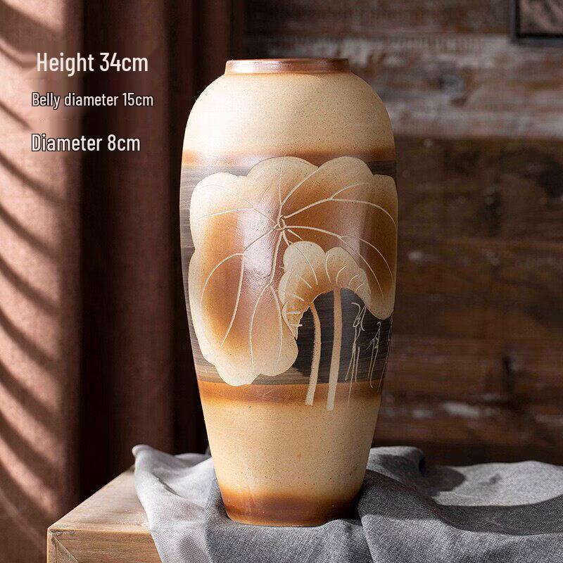 Ручная работа, резная керамическая ваза для цветов