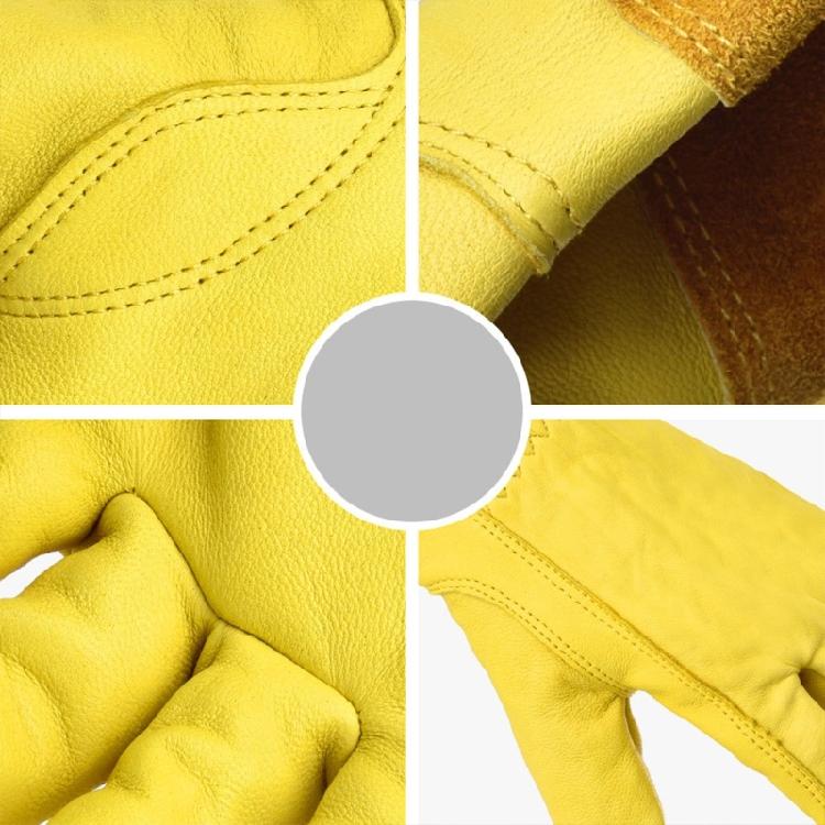 Flexible Grip Gardening Gloves Abrasion Resistant Leather Long Cuffs For Precise Handling And Protection