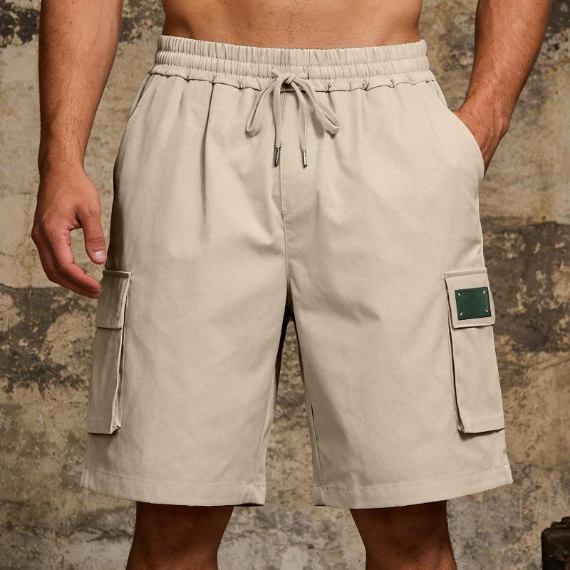 IHUASU Men's Fashion Shorts Casual Solid Color Print Pants & Capris Elegant