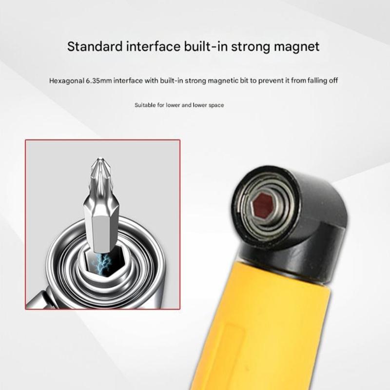 Right Angles Drill Extension Tool with Ergonomic Designs, Angled Bit Holder For Efficient Fastening In Narrow Space