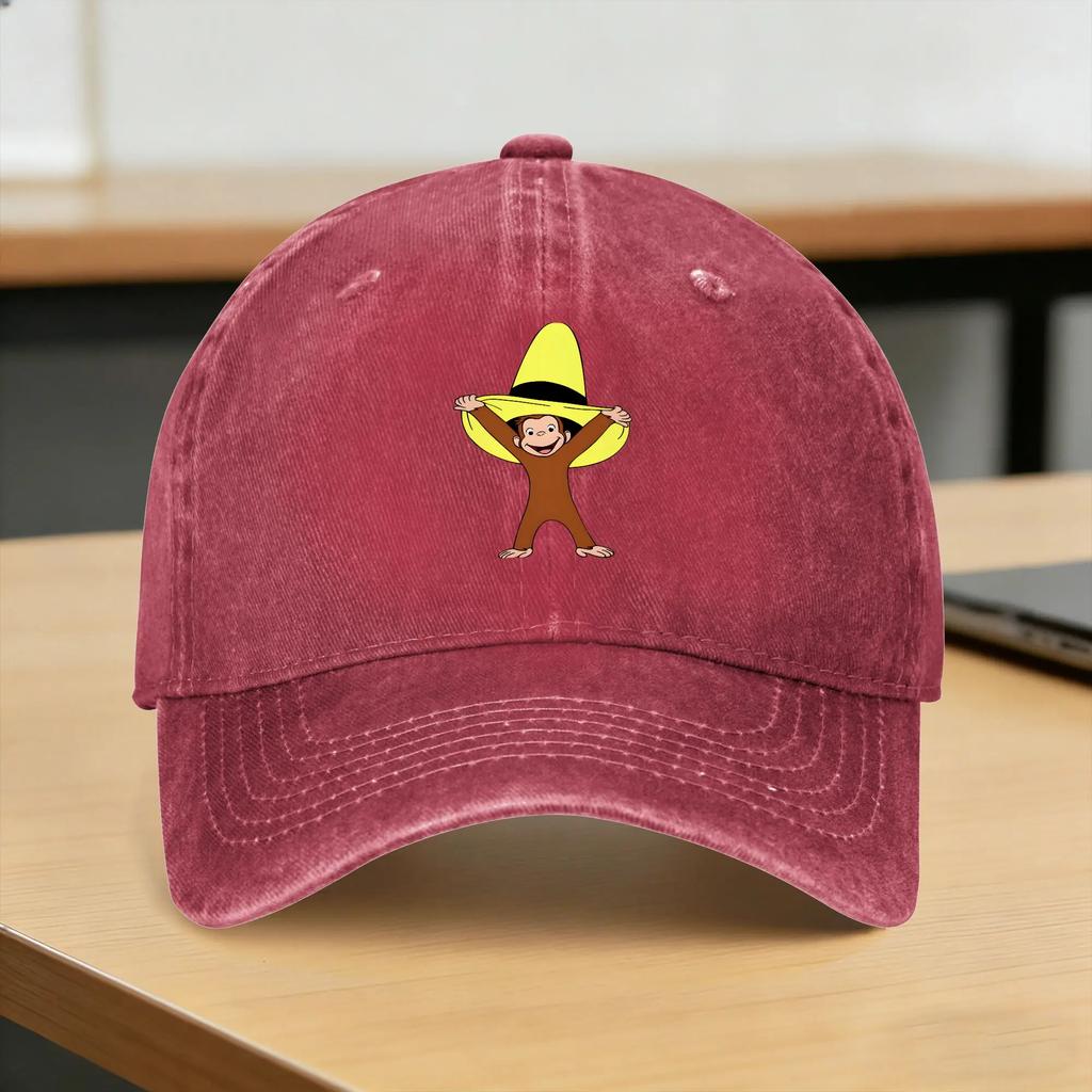 Baseball Cap Cartoon Monkey CCuriouss Georges Summer yk Retro Trucker Hat UnisexTeens Camping SunProof Caps