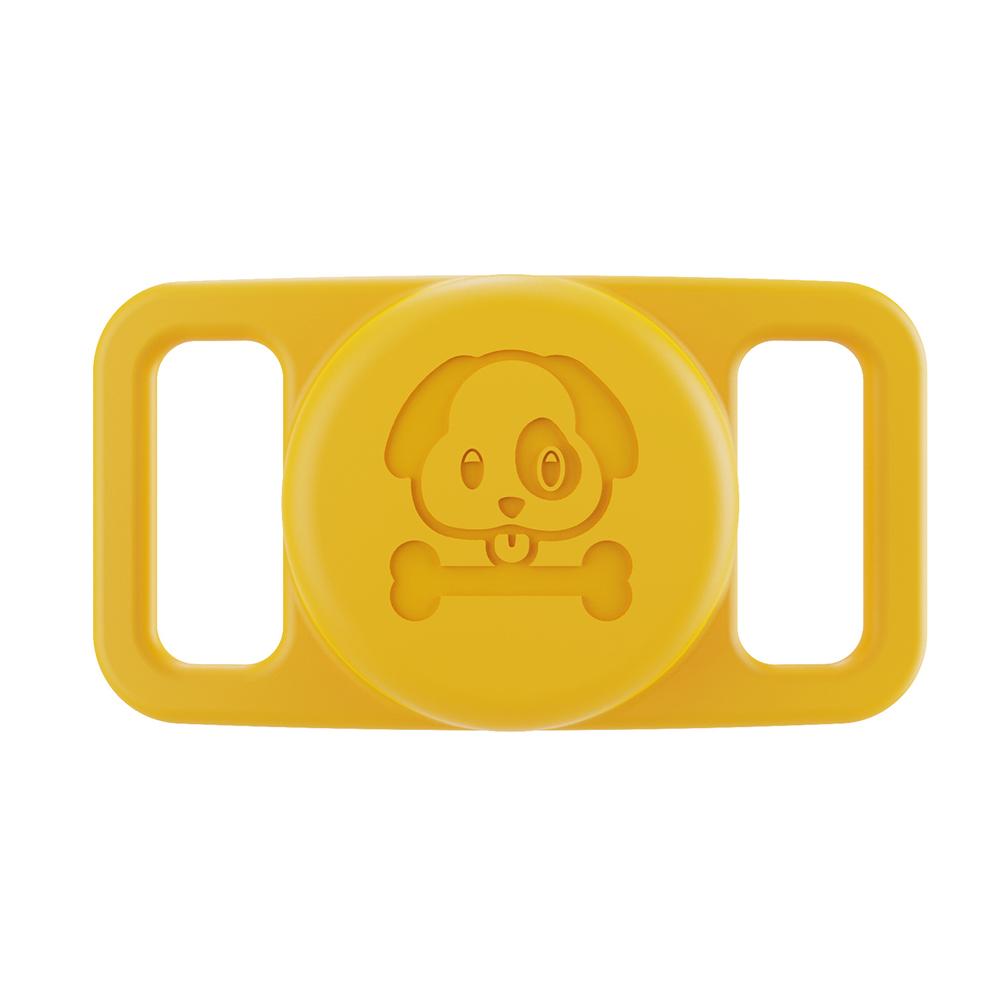 

Durable Waterproof Silicone Airtag Case for Pet Collars 06 to 11 Inch Anti Lost Tracker for Dogs and Cats жёлтый