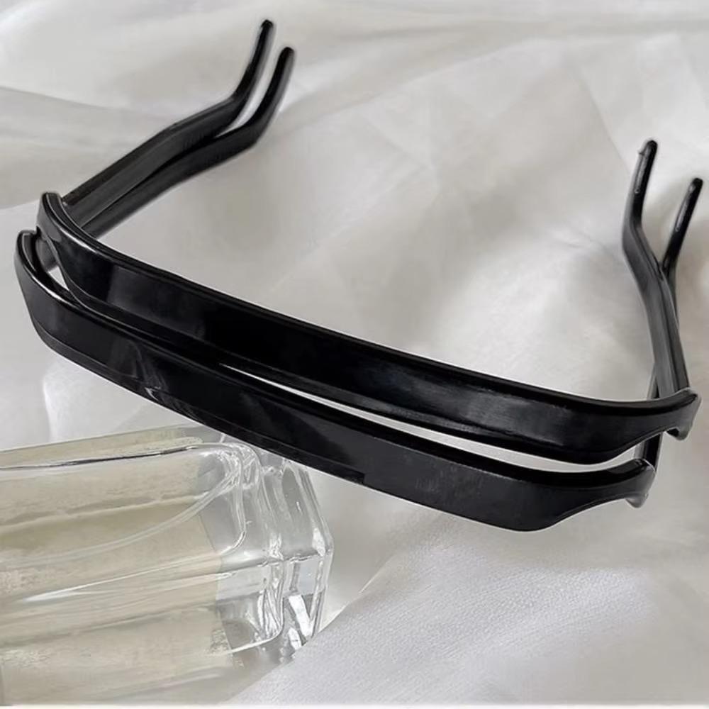 Women Square Glasses Sunglasses-Style Headband Invisible Fixed Hair Clips Wave Curly Hair Ties Temples Headband Accessories