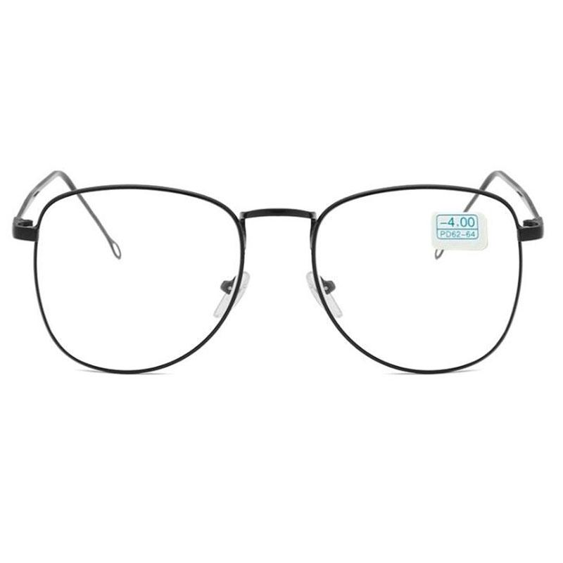 -1 -1.5 -2 -2.5 -3 -3.5 -4 To -6.0 Myopia Glasses Women Men Metal Frame Shortsighted Eyewear Made Prescription Spectacles
