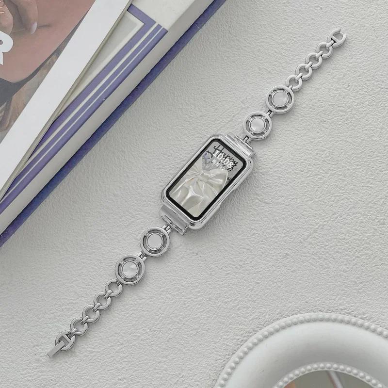 

Металлический ремешок, совместимый с браслетом Huawei 10/9/8/7 и Honor 6/7, версия NFC - стильный летний дизайн For Huawei Bracelet 7/7NFC