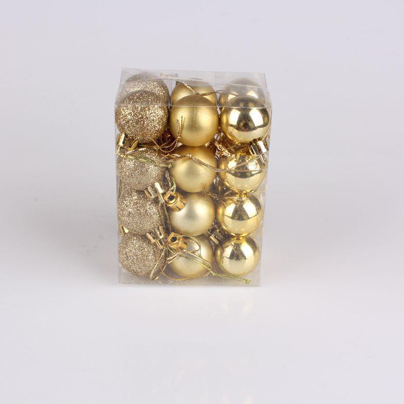 

Рождественский шар Украшение для рождественской елки Домашний рождественский подвесной кулон Украшение для новогодней вечеринки Подарок Navidad 24pcs/3cm золотой