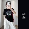 2025 Spring/Summer Plus Size Women's Loose Fit Round Neck Cartoon Print Short Sleeve T-shirt
