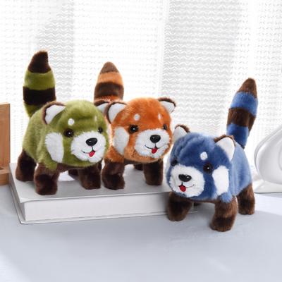 Electric Plush Red Panda Toy Interactive Walking Tail Wagging Raccoon Doll Handmade Toddlers Educational Simulation Stuffed Animal Toy