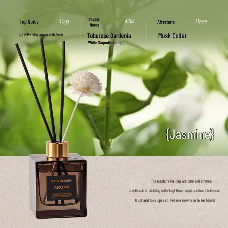200ML Large Capacity Rattan Reed Aroma Diffuser for Home and Hotel - Long-lasting Flameless Fragrance