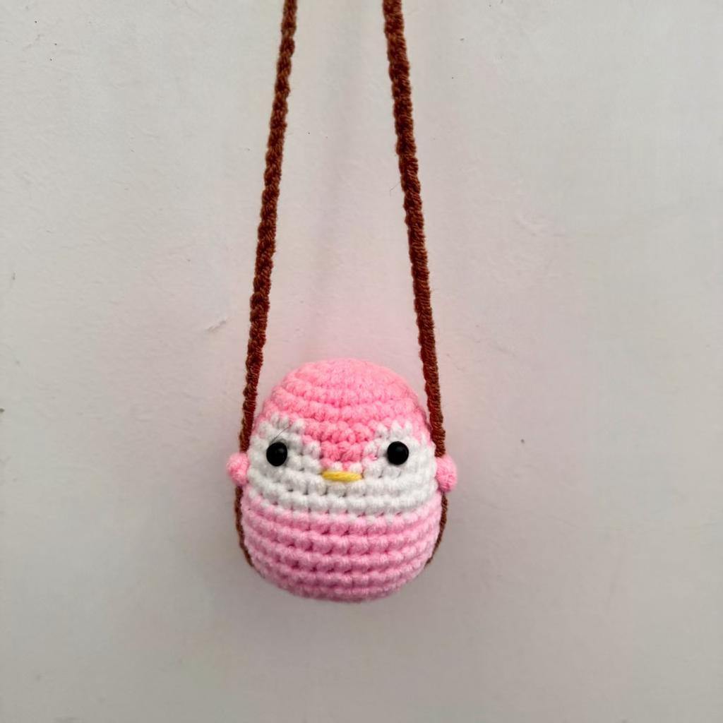 Handmade Crochet Frog Car Air Freshener with Cedar ScentGreen Fabric Frog Hanging Ornament for Rearview Mirror or Closet,Perfect for Easter