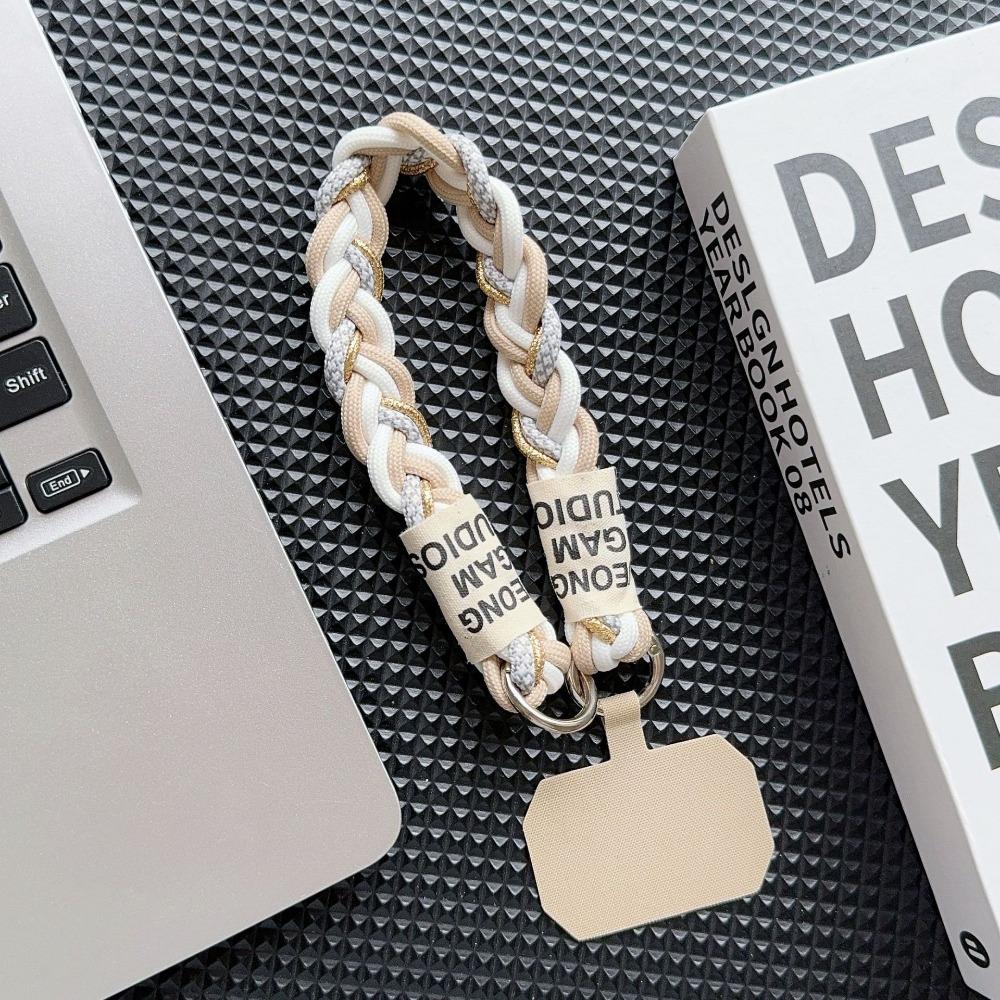 Strapazierfähiges Verstellbares Handy-Lanyard Handgelenksband 2-in-1 Kurze Handschlaufe Gewebt Stilvolles Handy-Zubehör für Männer und Frauen