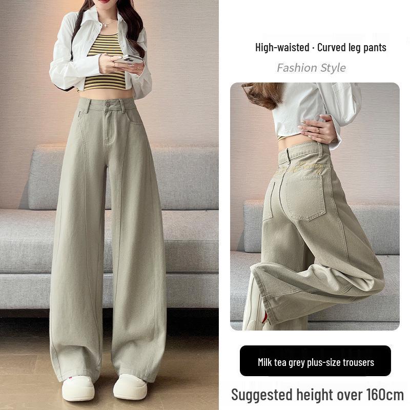 2025 Women s High-Waist Micro-Flare Cotton Jeans – Slimming Bell Bottoms for Spring/Summer XXL