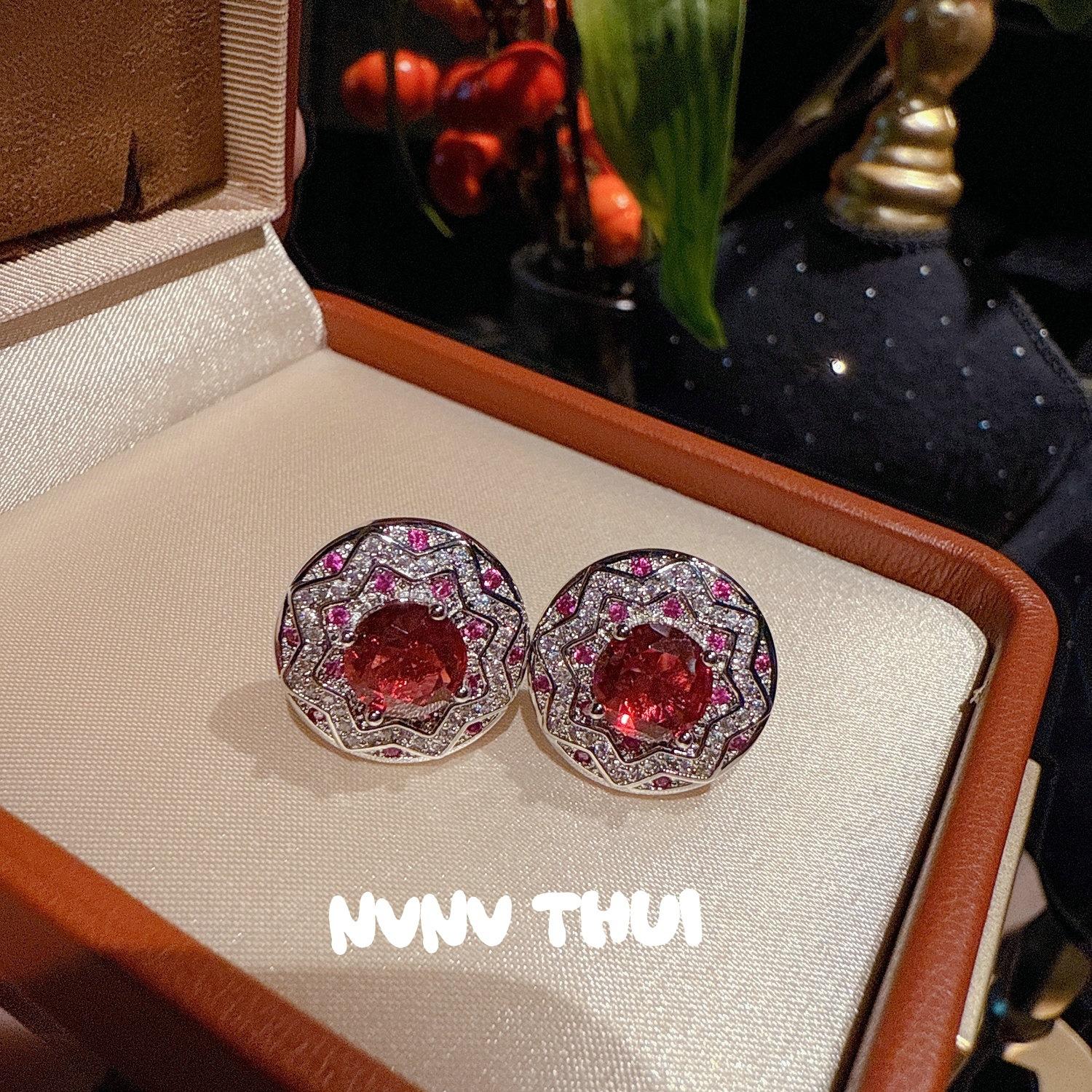 

Jewelry, Court Iris Purple Sunflower Gemstone Necklace, Banquet Haute Couture Luxury Para Flower Ring