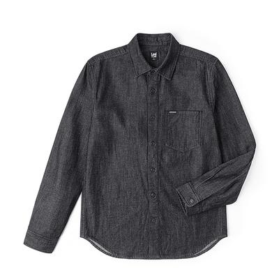 FW25 Standard Fit Logo Long Sve Denim Shirt Men Shirts LMT010805100342A08740