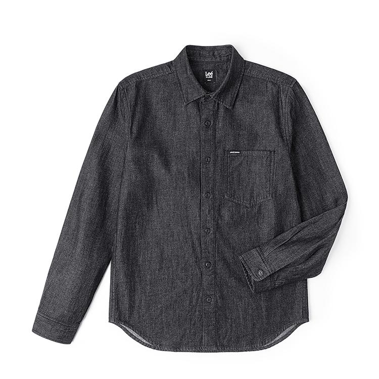 FW25 Standard Fit Logo Long Sleeve Denim Shirt Men shirts LMT010805100342A08740