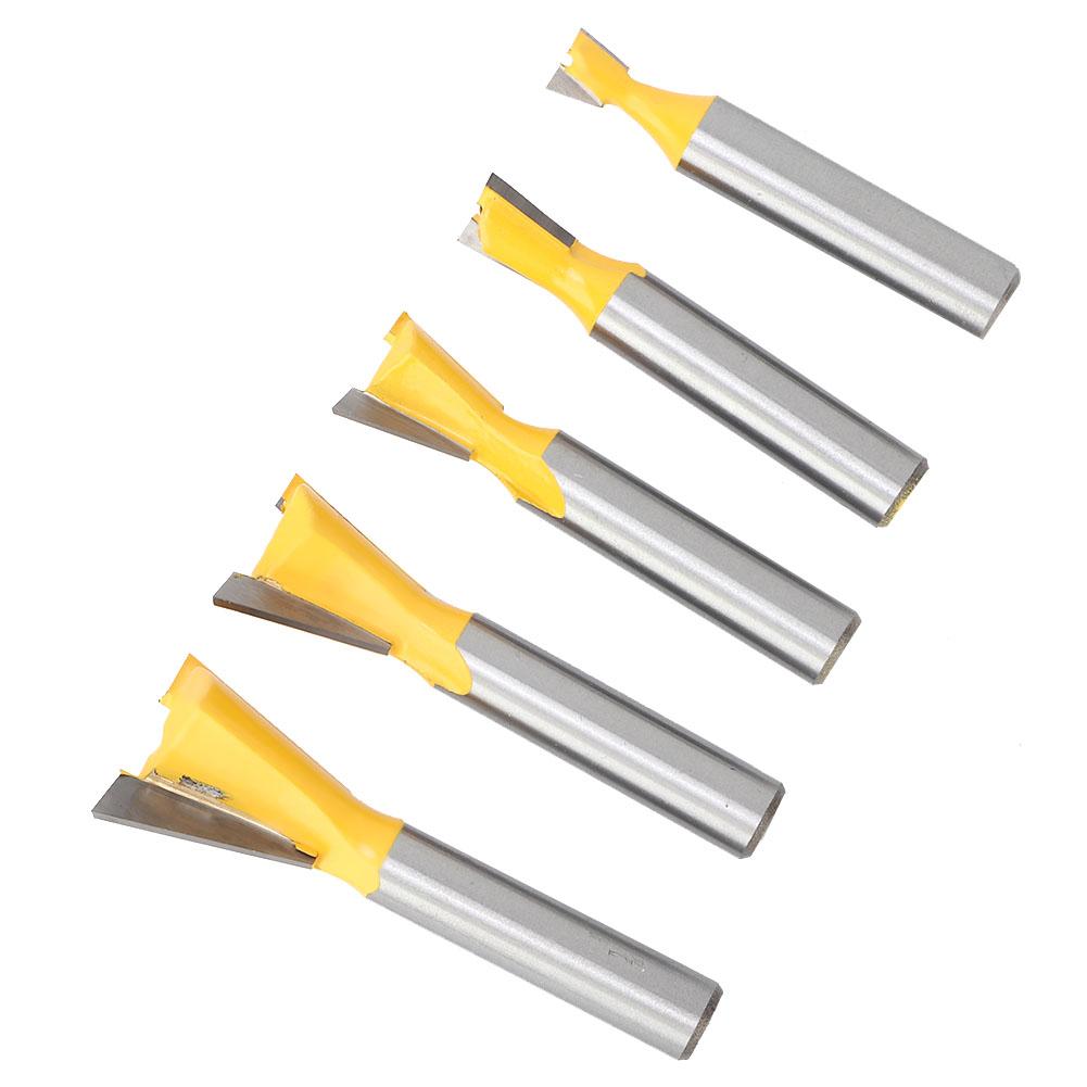 

5 шт. Деревообрабатывающая фреза «ласточкин хвост» Фреза «ласточкин хвост» для обработки древесины