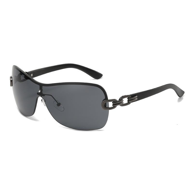 New frameless Y2K integrated sunglasses from Europe and America, millennial hot girl fashion sunglasses, high-end sunglasses