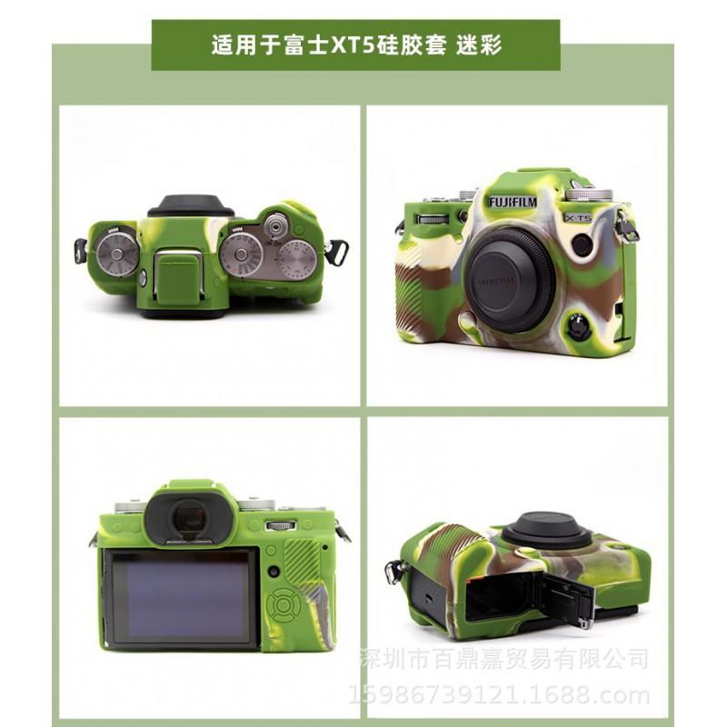 Silicone Camera Case Fujifilm X-T5 Mirrorless Portable Handheld Protective Cover Black Red Yellow Coffee Green