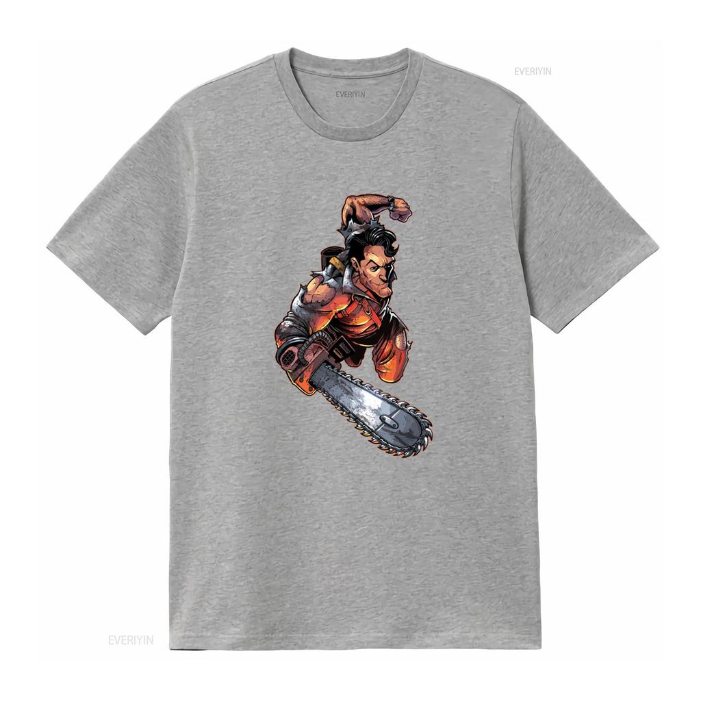 Ash Williams Evil Dead T Shirt 100 Cotton for Men All Sizes Available Vintage Washed Versatile Homme Graphic Streetwear Stylish
