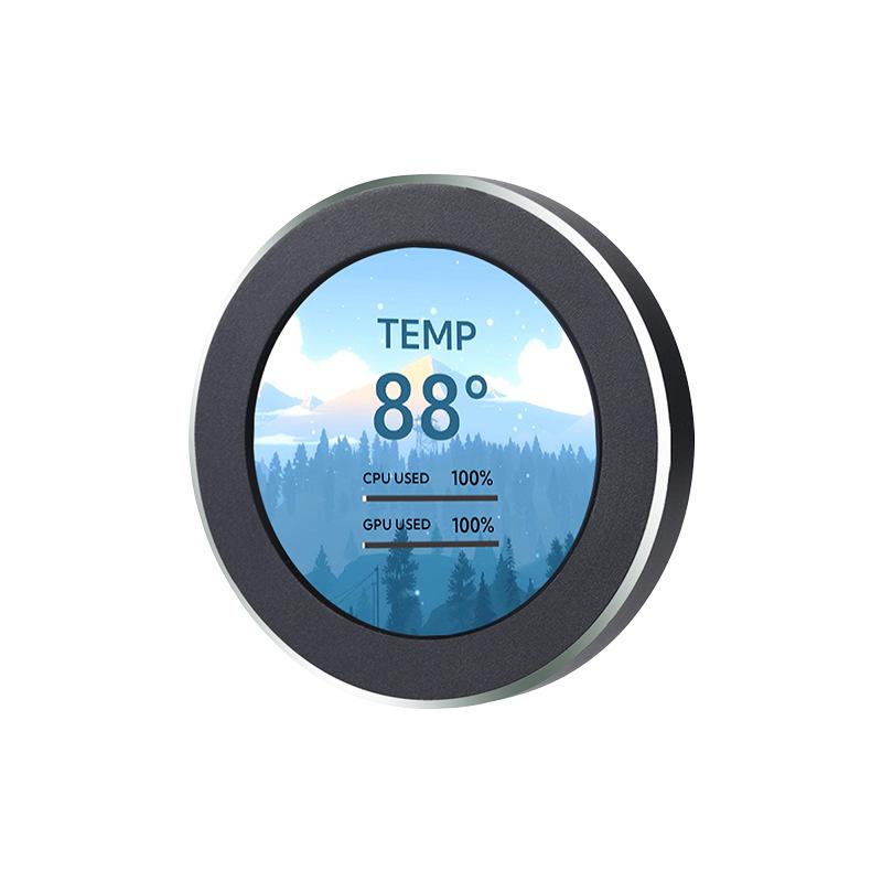 

2,1-дюймовый IPS-экран 480x480 USB с водяным охлаждением круглый ЖК-дисплей CPU GPU RAM HDD Мониторинг Свободный AIDA64 MINI PC Gamer Display чёрный