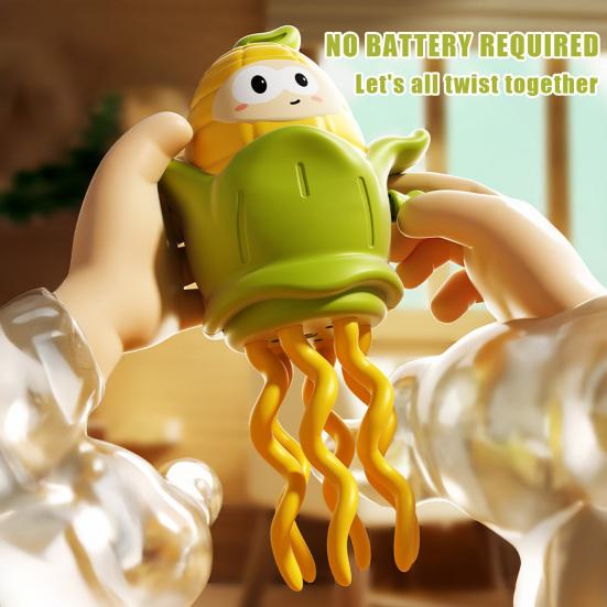 Kids Wind-up Dancing Corn Toy Educational Clockwork Spring Corn Octopus Toy Toddlers Boys Girls Crawling Cartoon Corn Toy