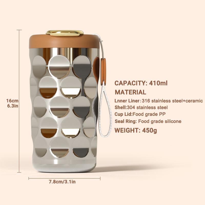 Chilly Bottle Smart 316 Stainless Steel Cup Smart Thermos Bottle for Coffee LED Temperature Display Thermal Mug Vacuum Flasks Coffee Cup 410ml